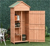 Outsunny Wood Garden Shed Outdoor Tool Storage