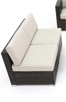 YITAHOME Outdoor Patio Furniture Wicker Sofa -