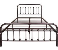 DUMEE Platform Bed Frame Full Size with Vintage