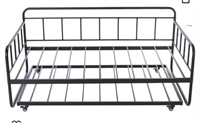 Twin Daybed and Trundle Bed Frame Set, Steel Slat