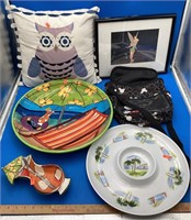 Beach Themed Platters, Tinker Bell Art & More