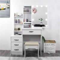 Vanity Desk with Sliding Mirror H1903