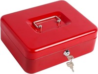 Kasten Cash Box With Money Tray and Key Lock, Mone