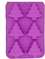 Christmas Tree Silicone Molds,6 Cavity Candy Bakin