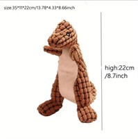 Durable Plush Orange Dinosaur