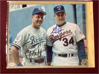 George Brett & Nolan Ryan Signed 8x10 Photo W/ COA