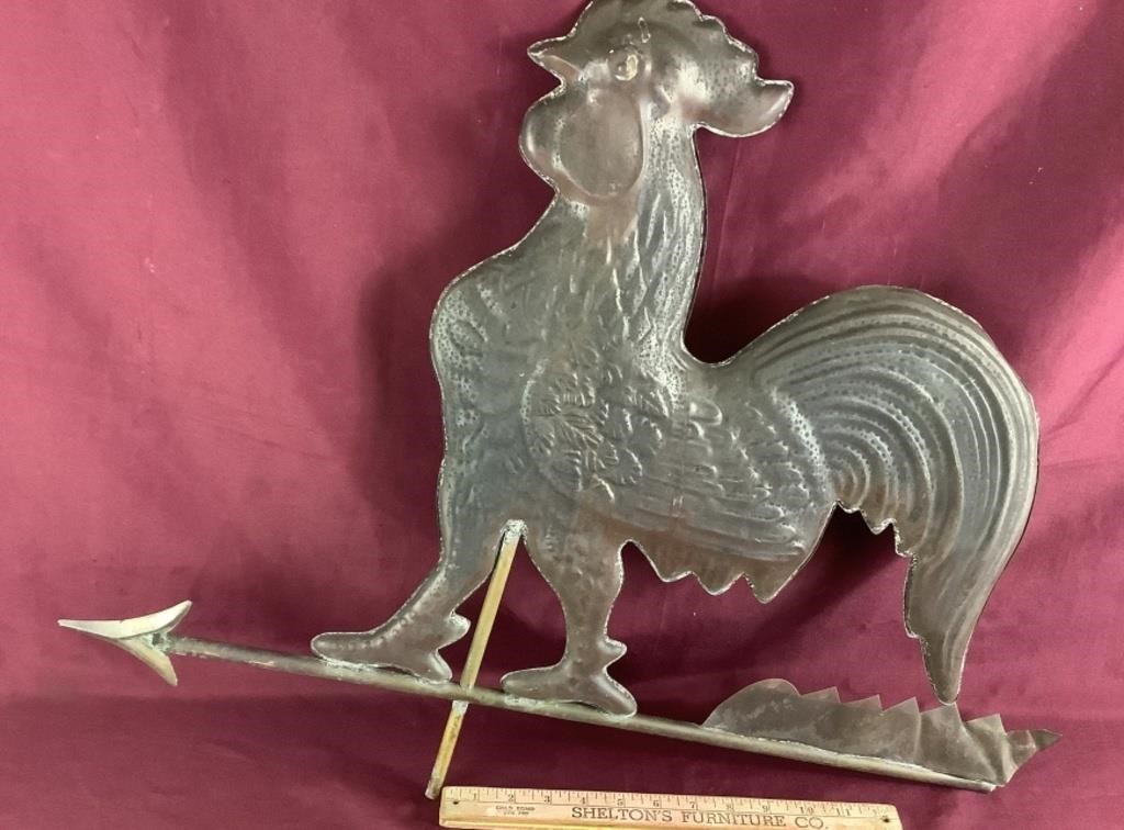 Copper Rooster Weather Vane