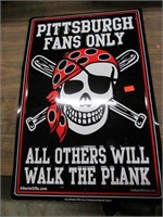 METAL PITTSBURGH FANS SIGN