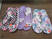 3 pairs-- FLIP FLOP SANDALS -- SZ 6