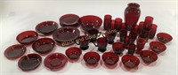 Ruby Red Cream & Sugars, Glasses, Plates, & More