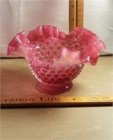 Fenton  Hobnob cranberry Bowl