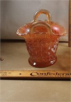 1900's Dugan Marigold Carnival glass Basket