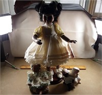 Doll  with bisque figures