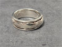 Spinner Ring Sterling Silver Band Size 11.5