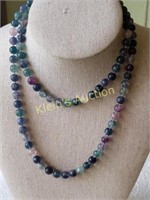 hand knotted gemstone necklace 32" beauty!