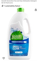 7- Generation Free& Clear Dishwasher Detergent Gel