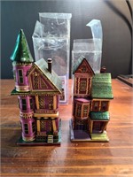 Wheat Stalk Houses, Hand Crafted Curio Trinket