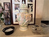 ART NOUVEAU STYLE COVERED VASE WITH FIGURAL