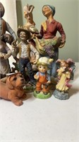 11 piece ceramic figurine set