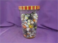 Jar of Marbles With Shooters