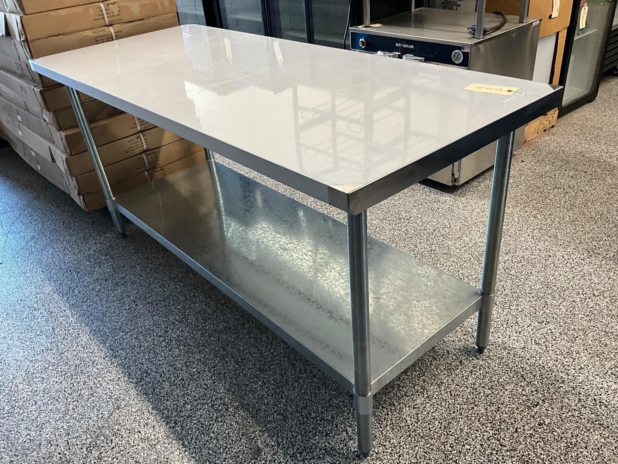 New 72”x30” stainless steel table