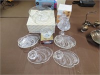 Table Lot of Princess House & Clear Glass