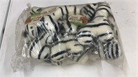 12 new, plush, zebra dog toys