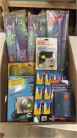 Box of new aquarium supplies