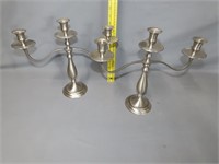 Pair of Metal Candle Holders