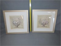 Pair of Framed Floral Pictures
