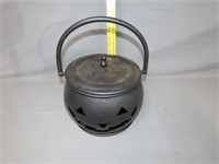 Metal Jack-o-Lantern Pot