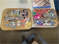 2 Tray Lots of Costume Jewelry