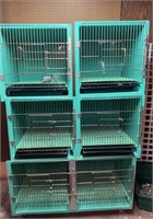 Six pet store cages