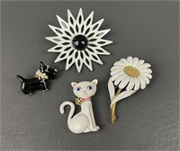 Six Assorted Brooches
