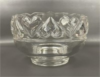 Tiffany & Co Heart Rim 9" Crystal Bowl