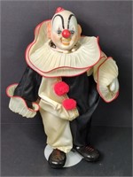 Vtg 80's Bisque Clown Music Box
