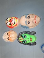 4 Vintage Halloween Masks
