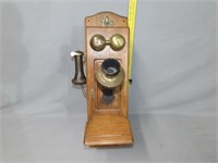 Antique Oak Wall Telephone