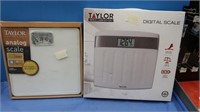 2 Taylor Bathroom Scales-Analog & Digital