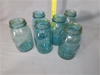 6 Blue Jars