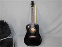 Black Fender Acoustic Guitar