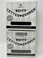 (2) DIY Letter Banner 1 NEW SEALED