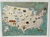 Rachel Austin Archival Print USA Map