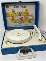 WORKS! Care Bears Turntable Record Player
