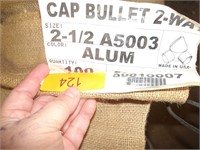 2 Way Bullet Cap, 2-1/2"  - Qty 1 Sack of 100 ea