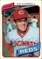 1980 Topps Baseball Card #419 Vic Correll