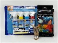 NEW Art Supplies Sidewalk Chalk, Oil Paints, Etc