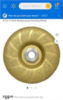 4.5 In. V-Tech Multipurpose Grinding Wheel