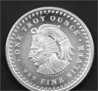 1 ozt Silver Bullion, Round, .999 Pure