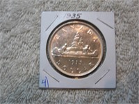 1935 Canada Silver dollar (Excellent)